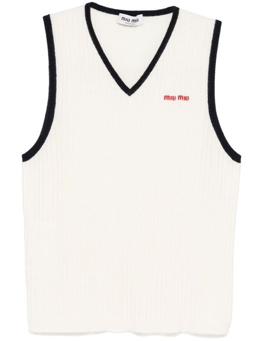 Cashmere ribs vest MIU MIU | MMV2541580F075R